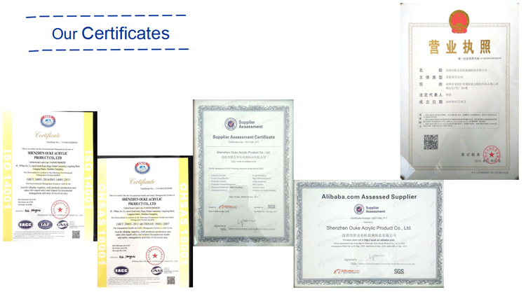 Fashion Custom Clear acrylic plate display stand  certificates.png