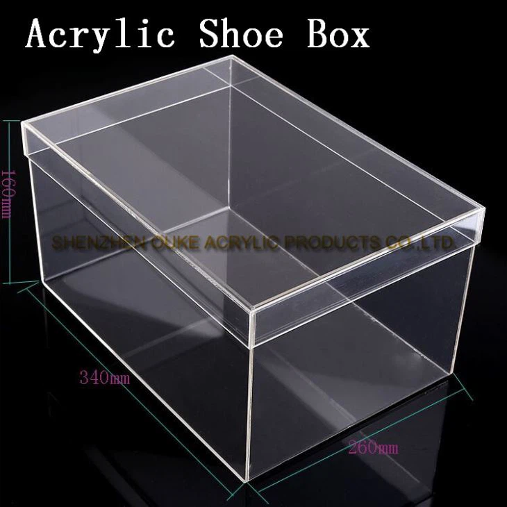Factory Custom Size Acrylic Display Case Making A Plexiglass Box For Shoe