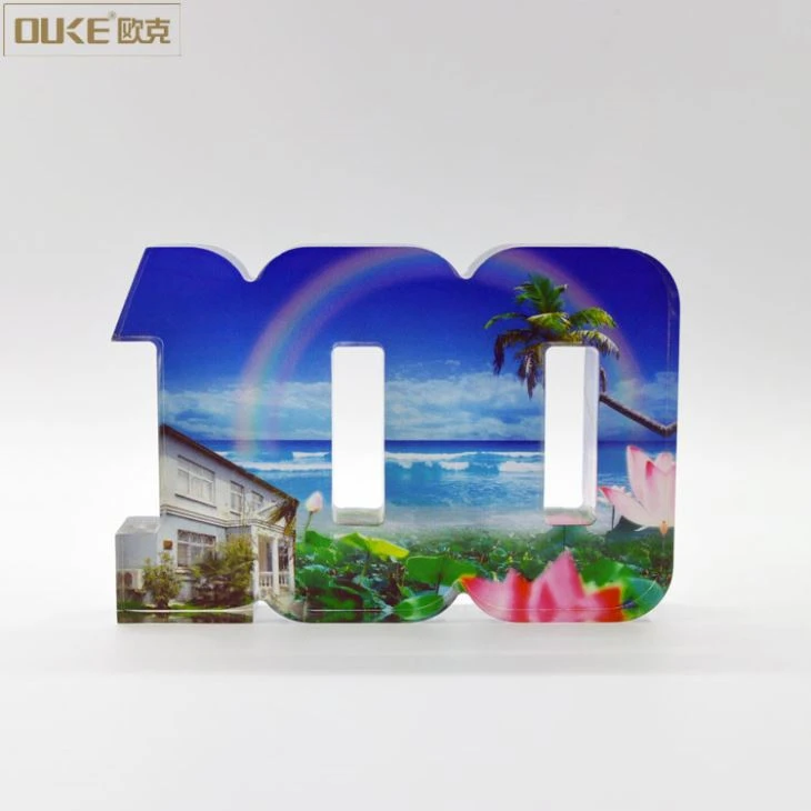 Custom Digital Printing Acrylic Cube Block
