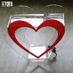 Спеціальна ручна серцева форма Acrylic Donation Box