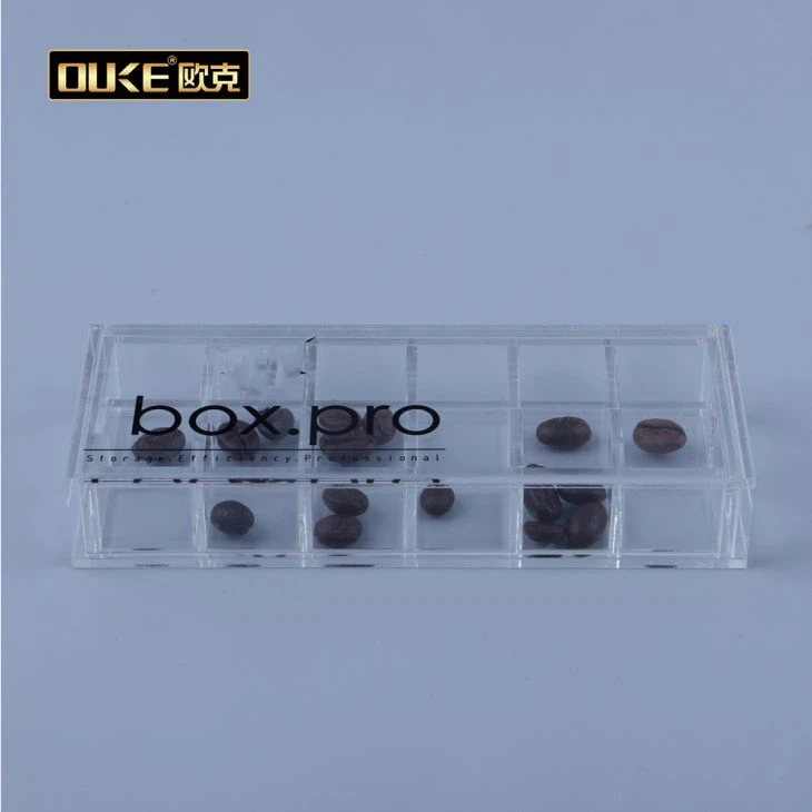 Clear Acrylic Storage Box With Printed Logo